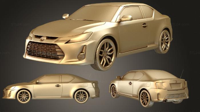 Автомобили и транспорт (Scion tC 2013, CARS_3393) 3D модель для ЧПУ станка